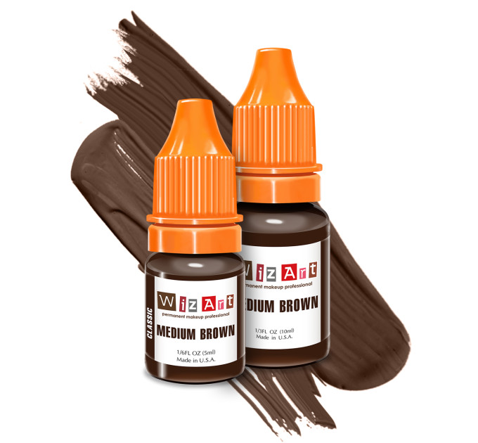 Пигмент для татуажа бровей WizArt Classic Medium Brown 5 мл