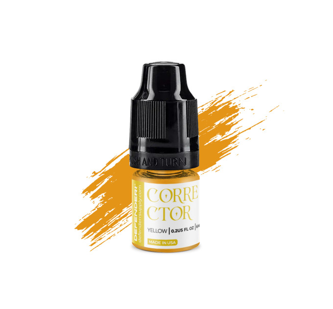 Пигмент для татуажа корректор DEFENDERR ANGEL'S №18 Yellow (гибрид) 6 мл