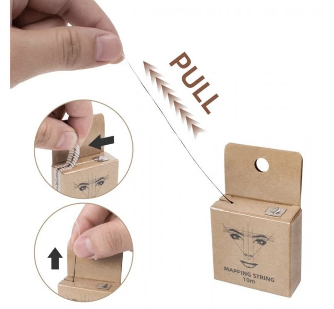 Нить для эскиза бровей коричневая 