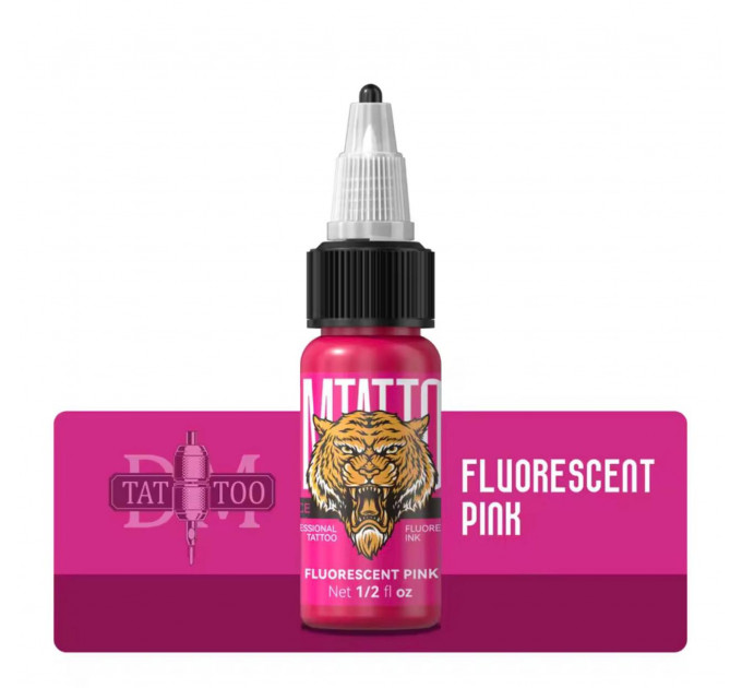 Тату фарба DM Tattoo ink флуоресцентна Pink 15 мл