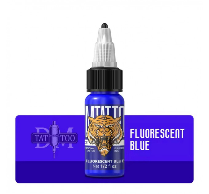 Тату фарба DM Tattoo ink флуоресцентна Blue 15 мл