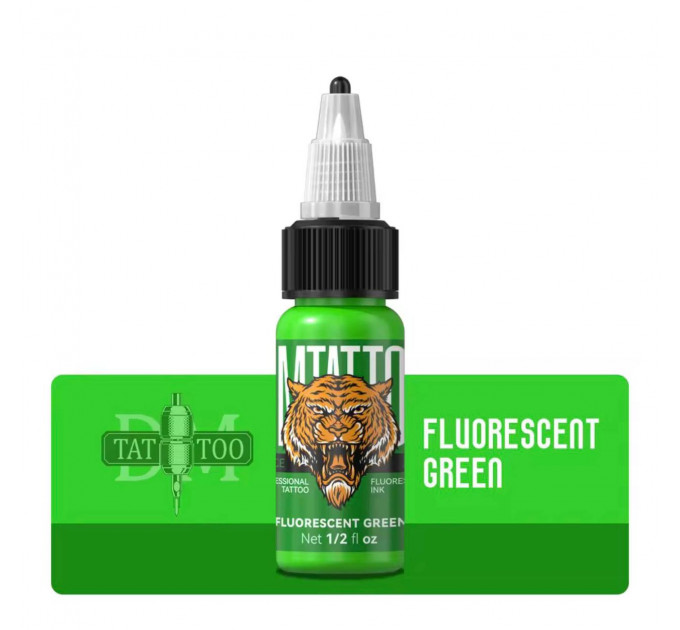 Тату краска DM Tattoo ink флуоресцентная GREEN 15 мл