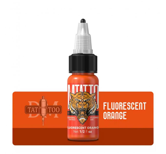 Тату фарба DM Tattoo ink флуоресцентна ORANGE 15 мл