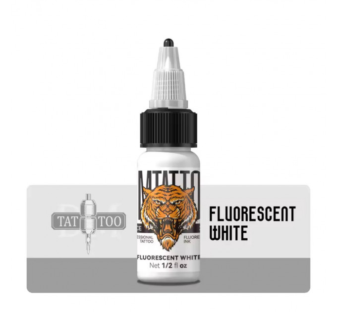 Тату фарба DM Tattoo ink флуоресцентна WHITE 15 мл
