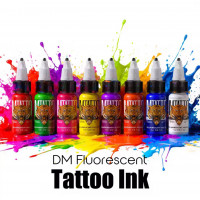 Тату краска DM Tattoo ink флуоресцентная Blue 15 мл