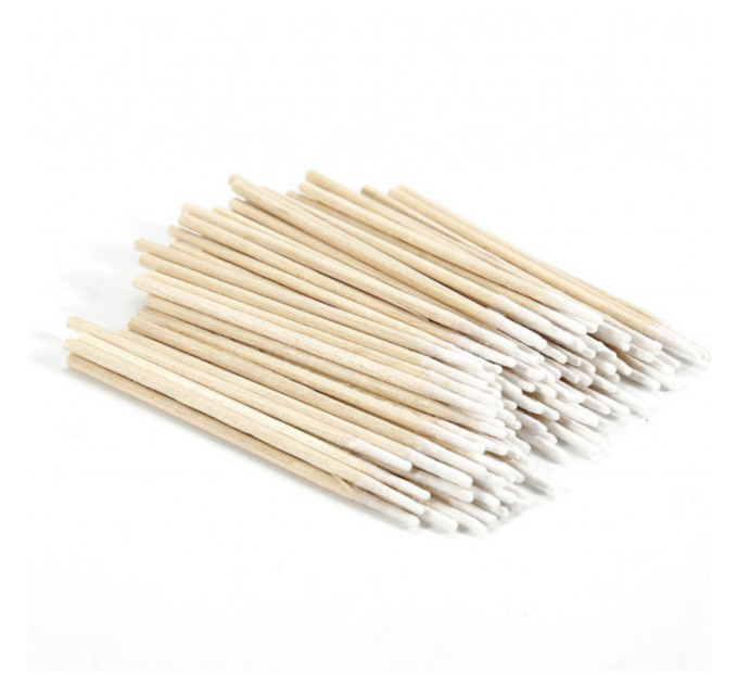 Микробраши для бровей и ресниц деревянные 100 шт