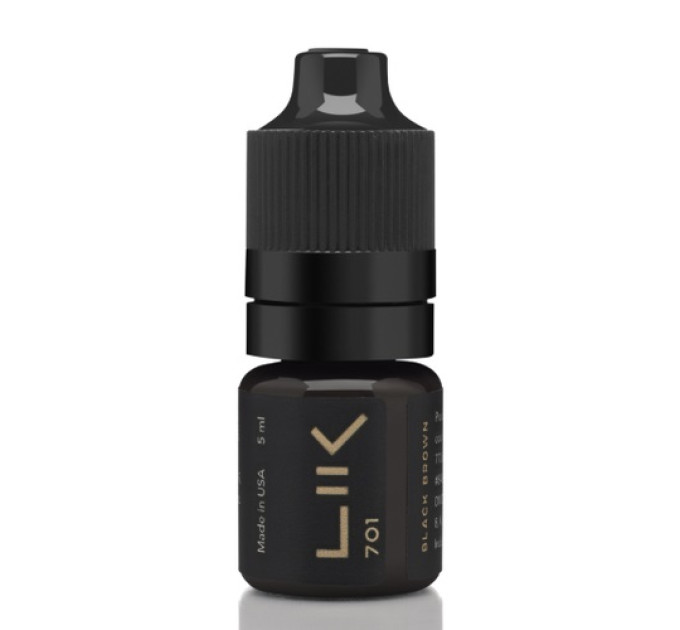 Пігмент Lik Brows 701 Black Brown для перманентного макіяжу 5мл