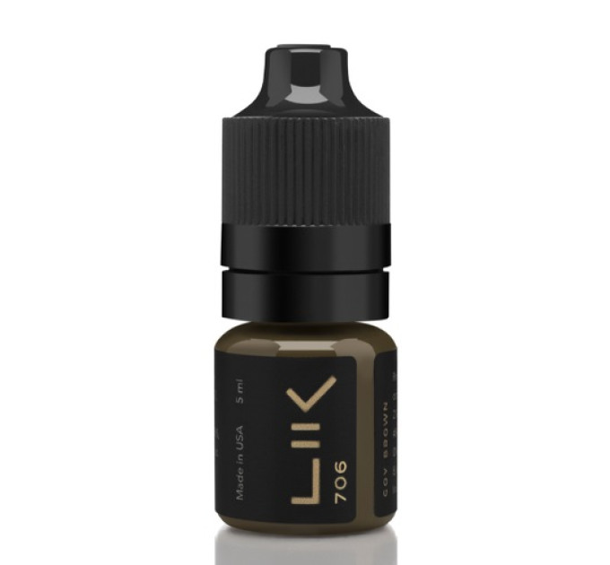 Пігмент Lik Brows 706 Coy Brown для перманентного макіяжу 5мл