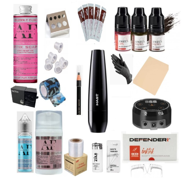 Набор для перманентного макияжа с машинкой Mast p15