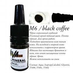 Минеральный пигмент для татуажа бровей VIVA M6 Black Coffee 6ml