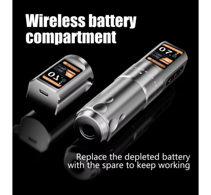 Беспроводная тату машинка Bronc v80 Green