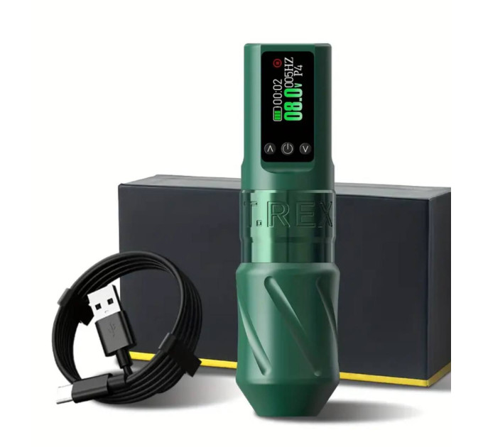 Бездротова тату машинка T-rex V1 s Green