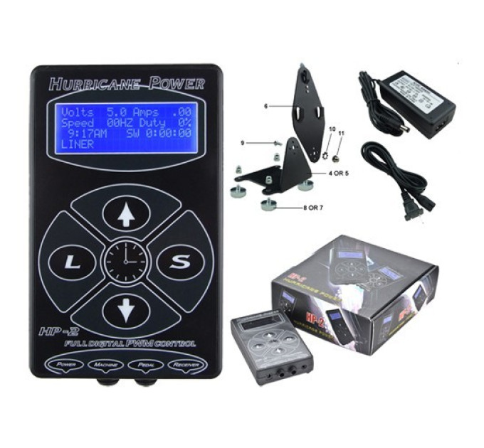 Блок живлення для тату-машинки Hurricane Power HP-2