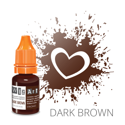 Dark Brown, пигмент для ПМ бровей, "Wizart" 10ml