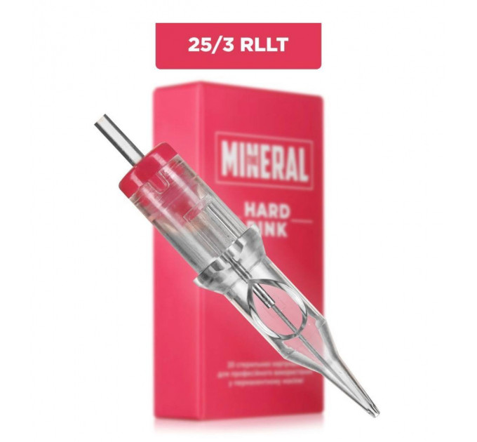 Картриджи для татуажу The Mineral HARD PINK 0.25 мм 25/3RLLT, 1 шт