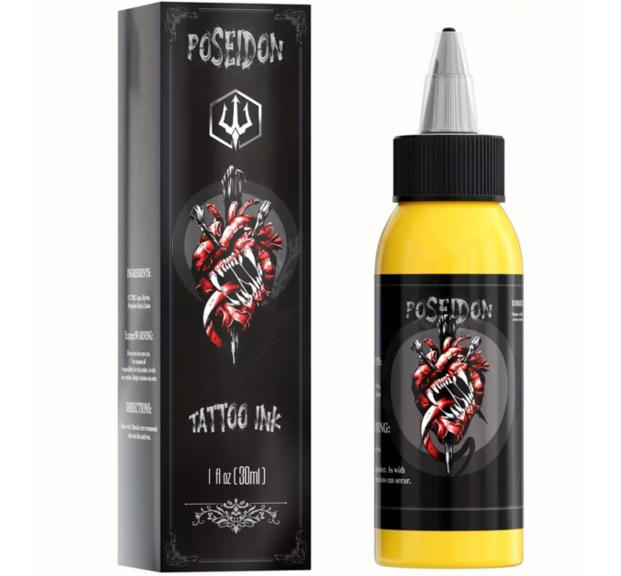 Тату фарба POSEIDON LEMON YELLOW 30 мл