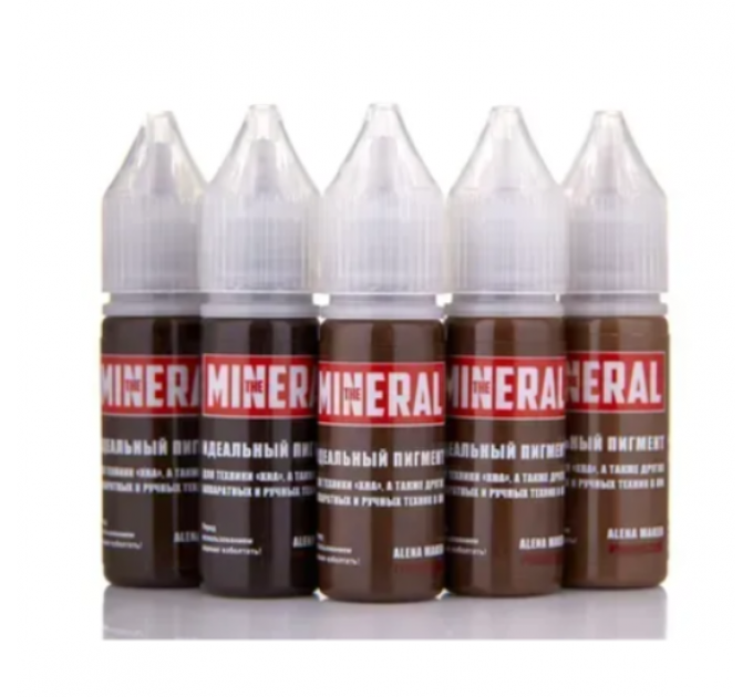 The Mineral Набор пигментов для татуажа 5 оттенков + разбавитель в подарок