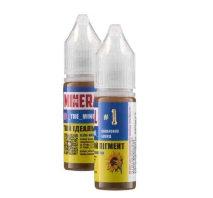 The Mineral Пигмент для татуажа Оливковый блонд №1, 15 мл