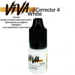 Пигмент для татуажа VIVA INK CORRECTOR #4 WHITE Highligher 6 мл