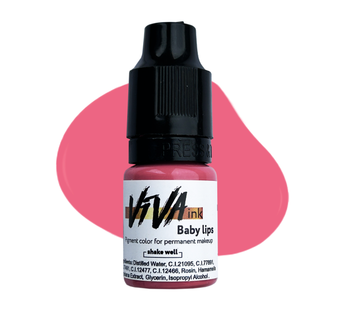 Пигмент для татуажа губ VIVA INK LIPS#5 BABY LIPS 6 МЛ