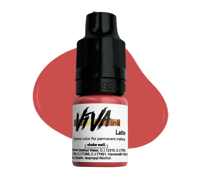Пигмент для татуажа губ VIVA INK LIPS#4 LATTE 6 МЛ