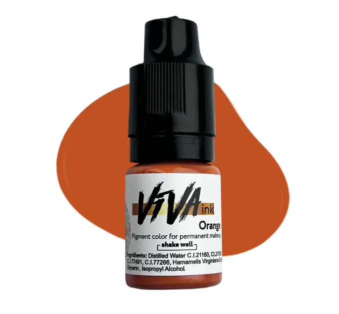 Пигмент для татуажа оранжевый корректор VIVA INK CORRECTOR #1 ORANGE 6ML