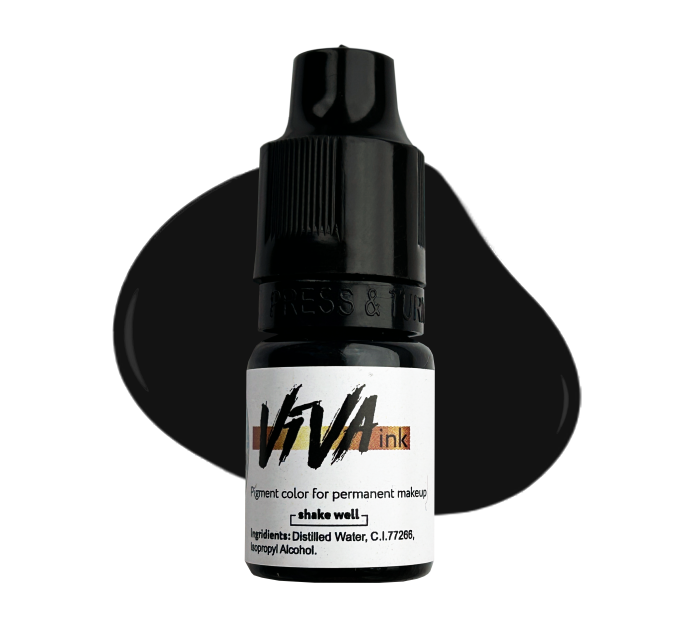Пигмент для татуажа черный для глаз VIVA INK EYES#1 6МЛ