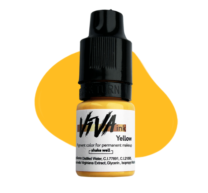 Пигмент для татуажа желтый VIVA ink Corrector #3 6ml