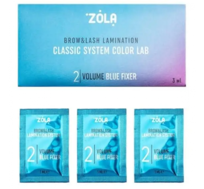 ZOLA Color Lab Склад №2 Volume Blue Fixer для ламінування в саше, 1 мл 3 шт