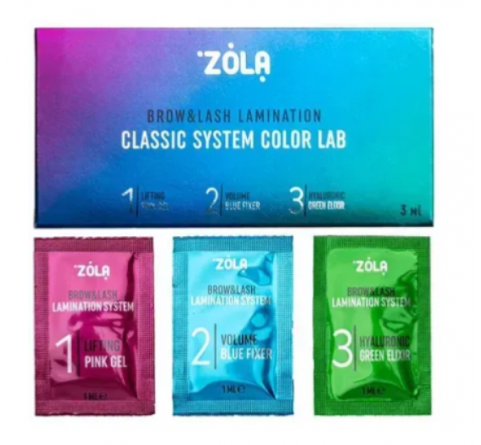 ZOLA Color Lab Набір для ламінування в саше, 3 в 1  1 мл